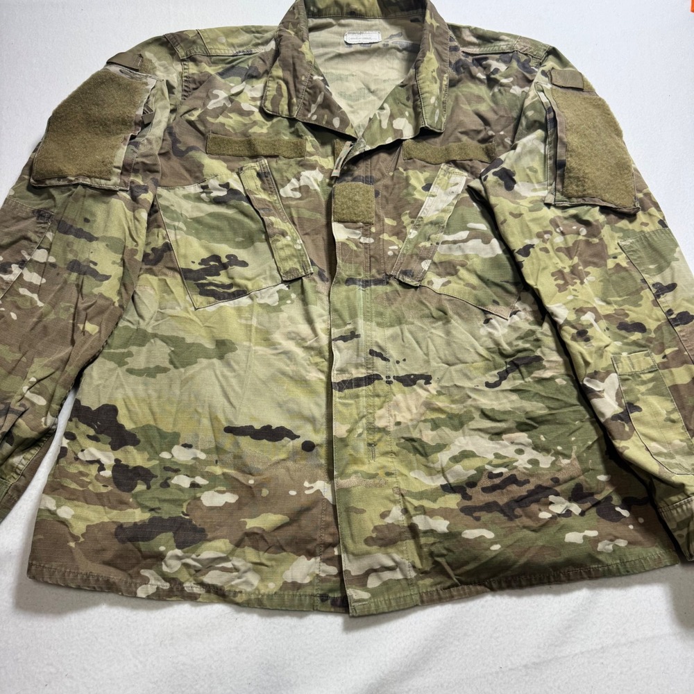 Military OCP Camouflage Combat Uniform Coat Mens Large Regular Tactical Jacket